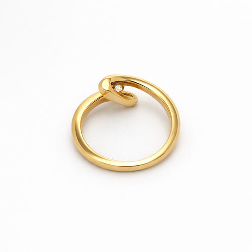 Bague 47 Bague en or jaune 18 carats et diamant 58 Facettes 26373