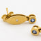 Boucles d'oreilles Boucles d'oreilles marquise en or jaune, diamants et gemmes bleues 58 Facettes 27266