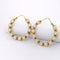 Boucles d'oreilles Boucles d'oreilles créoles en or jaune 18 carats et perles 58 Facettes 27556