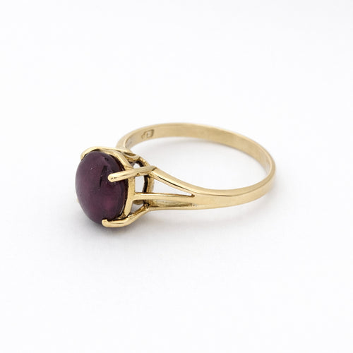Bague 59 Bague en or jaune 14 carats et saphir étoilé 58 Facettes 28921