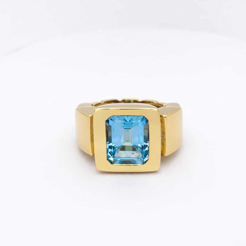 Bague 54 Didier Guérin - Bague en or jaune et topaze 58 Facettes 28815