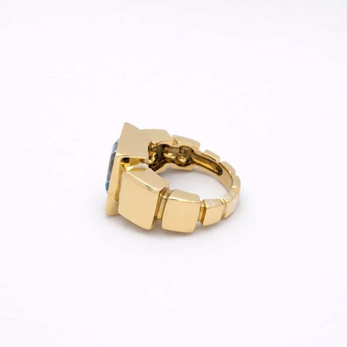 Bague 54 Didier Guérin - Bague en or jaune et topaze 58 Facettes 28815