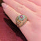 Bague 52 Bague en or rose et or blanc 18 carats avec rubis 58 Facettes 28993