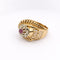 Bague 52 Bague en or rose et or blanc 18 carats avec rubis 58 Facettes 28993