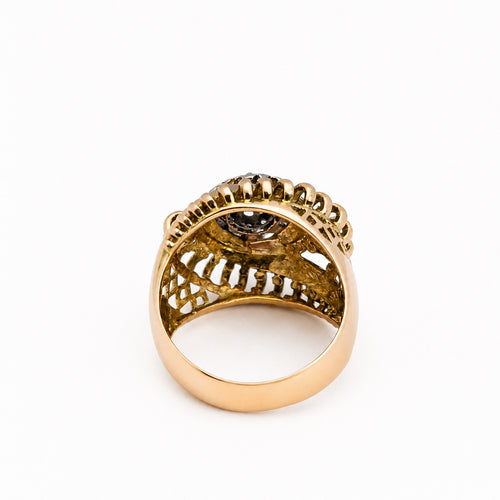 Bague 52 Bague en or rose et or blanc 18 carats avec rubis 58 Facettes 28993
