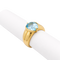 Bague 49 Bague en or jaune 18 carats et topaze bleue 58 Facettes 29045