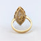 Bague 48 Marquise - Bague Art déco en or jaune et diamants 58 Facettes 29588
