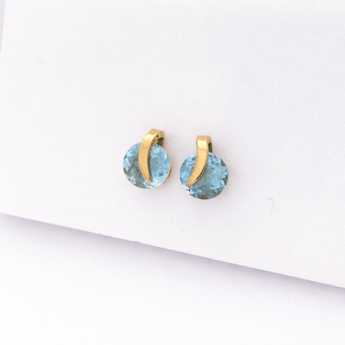 Boucles d'oreilles Boucles d’oreilles en or jaune 18 carats et topazes 58 Facettes 29051