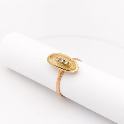 Bague 56 Bague en or jaune 18 carats et diamants 58 Facettes 29585