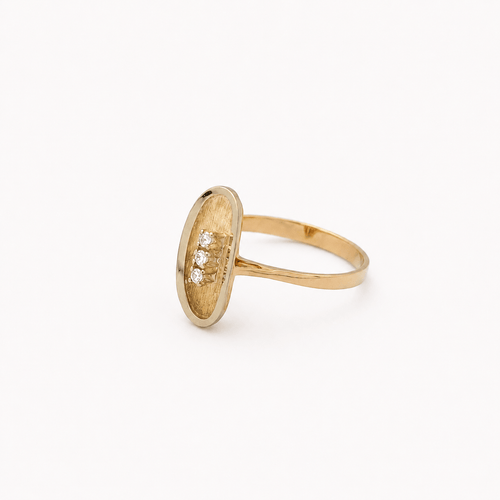 Bague 56 Bague en or jaune 18 carats et diamants 58 Facettes 29585