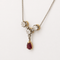 Collier Collier en or blanc 18 carats, diamants et rubis 58 Facettes 29573