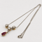 Collier Collier en or blanc 18 carats, diamants et rubis 58 Facettes 29573