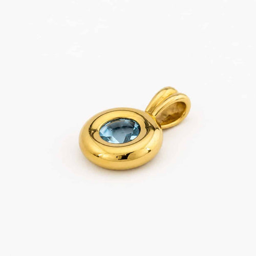 Pendentif Pendentif en or jaune 18 carats et topaze bleue 58 Facettes 29053