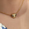 Collier Collier cœur en or jaune et diamants 58 Facettes 29705