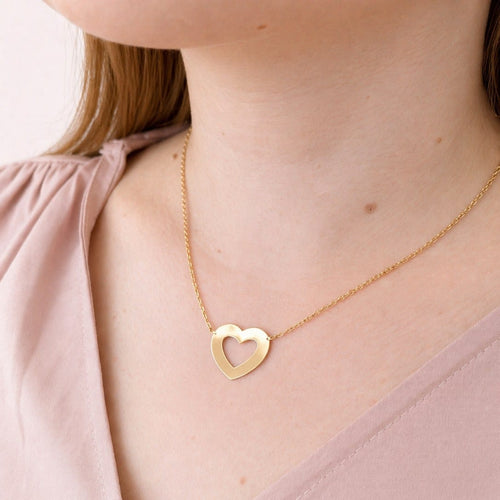 Collier Collier cœur en or jaune 58 Facettes 30067