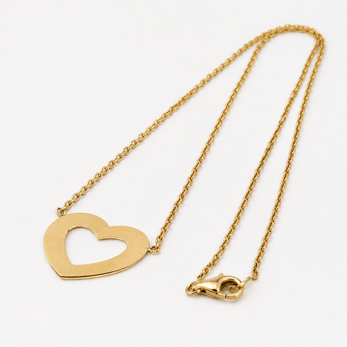 Collier Collier cœur en or jaune 58 Facettes 30067