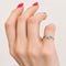 Bague 48 Bague fleur en or blanc et diamants 58 Facettes 30091