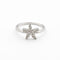 Bague 48 Bague fleur en or blanc et diamants 58 Facettes 30091