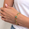 Bracelet Bracelet en or jaune 18 carats et turquoises 58 Facettes 27765