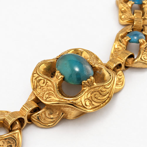 Bracelet Bracelet en or jaune 18 carats et turquoises 58 Facettes 27765