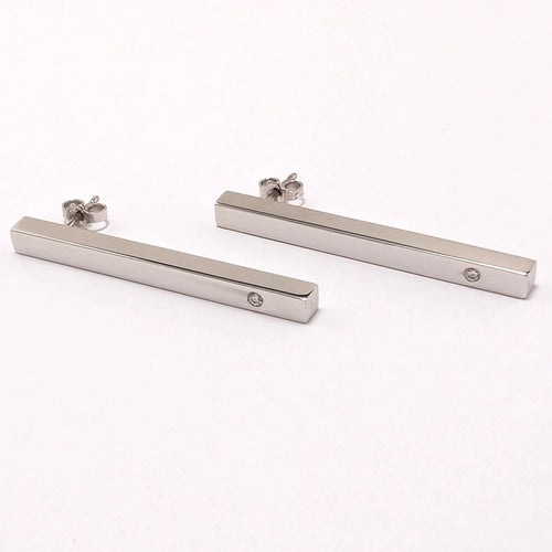 Boucles d'oreilles Boucles d'oreilles pendantes en or blanc et diamants 58 Facettes 30220