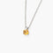 Collier Collier pendentif en or blanc et citrine 58 Facettes 30824