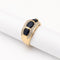 Bague 51.5 Bague bandeau en or jaune, diamants et saphirs 58 Facettes 30891
