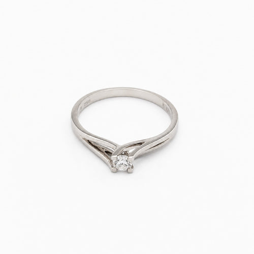 Bague 54 Solitaire - Bague en or blanc et diamant 58 Facettes 31070