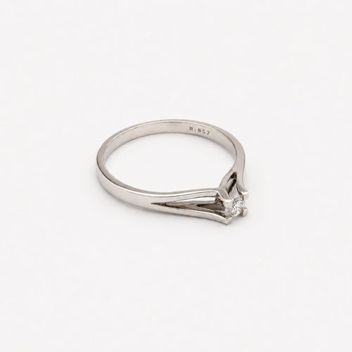 Bague 54 Solitaire - Bague en or blanc et diamant 58 Facettes 31070