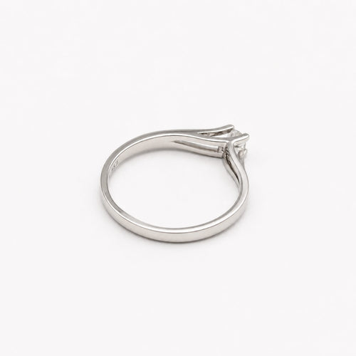 Bague 54 Solitaire - Bague en or blanc et diamant 58 Facettes 31070