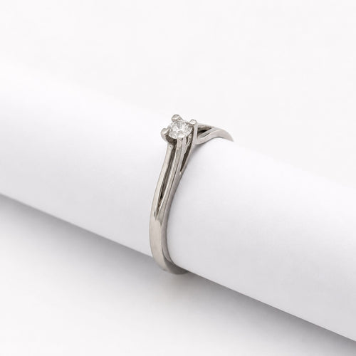 Bague 54 Solitaire - Bague en or blanc et diamant 58 Facettes 31070