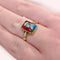Bague 54 Bague portrait en or jaune et émail 58 Facettes 31134