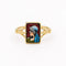 Bague 54 Bague portrait en or jaune et émail 58 Facettes 31134