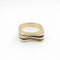 Bague 58 Bague architecturée en or jaune et or blanc 58 Facettes 31226