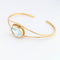 Bracelet Bracelet jonc en or jaune 18 carats et aigue-marine 58 Facettes 31240
