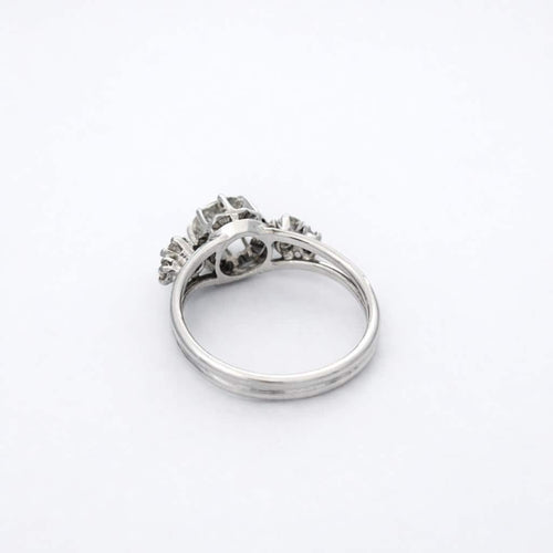 Bague 54 Bague trilogie en or blanc et diamants taille ancienne 58 Facettes 31885