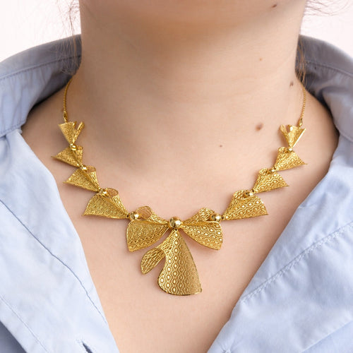 Collier Nœuds - Collier en or jaune 18 carats 58 Facettes 31901