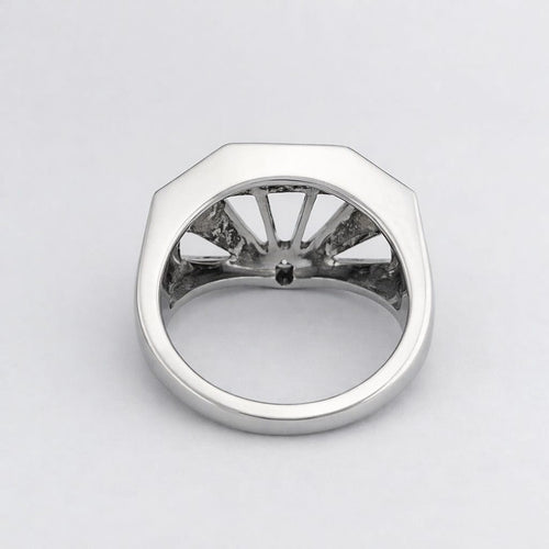 Bague 63.5 Flav x Le Diamantaire - Chevalière Chic and Bling en or blanc et diamants 58 Facettes 32227