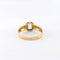 Bague 57 Bague en or jaune avec aigue-marine et diamants 58 Facettes 32640