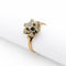 Bague 56 Bague fleur en or jaune 18 carats et diamants 58 Facettes 32701