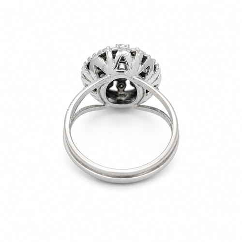 Bague 55 Bague marguerite en or blanc et diamants 58 Facettes 32932