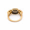 Bague 52 Bague quartz fumé en or rose et blanc, citrines et diamants 58 Facettes 32603