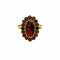 Bague 55 Bague marguerite en or jaune et grenats 58 Facettes 32826