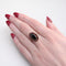 Bague 55 Bague marguerite en or jaune et grenats 58 Facettes 32826