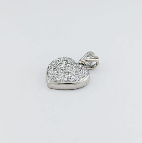 Pendentif Pendentif Cœurs en or blanc et diamants 58 Facettes 33375