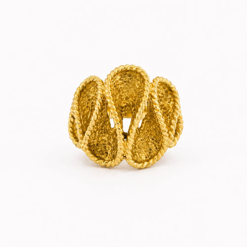 Bague 54 Bague motif corde ondulante en or jaune 58 Facettes 32695