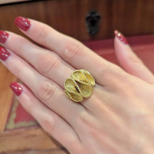 Bague 54 Bague motif corde ondulante en or jaune 58 Facettes 32695