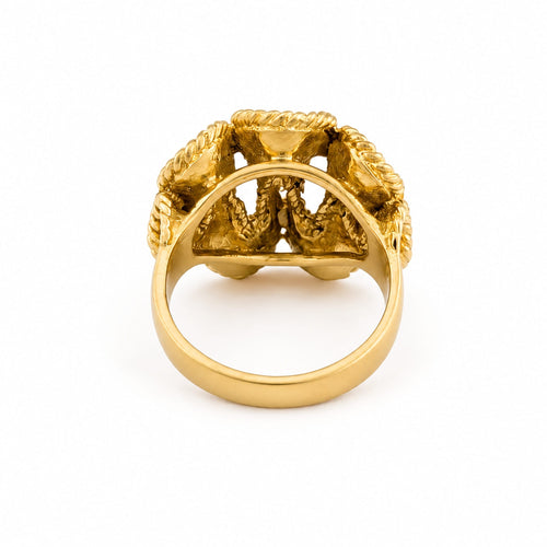 Bague 54 Bague motif corde ondulante en or jaune 58 Facettes 32695
