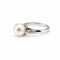 Bague 51 Bague en or blanc, perle de culture et diamants 58 Facettes 32599