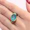 Bague 52 Bague en or jaune 18 carats, diamants et turquoise 58 Facettes 32397